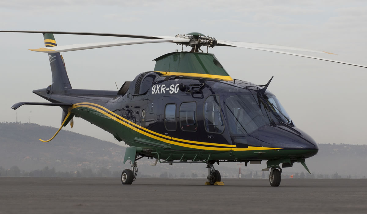 Helicopter to Lake Kivu